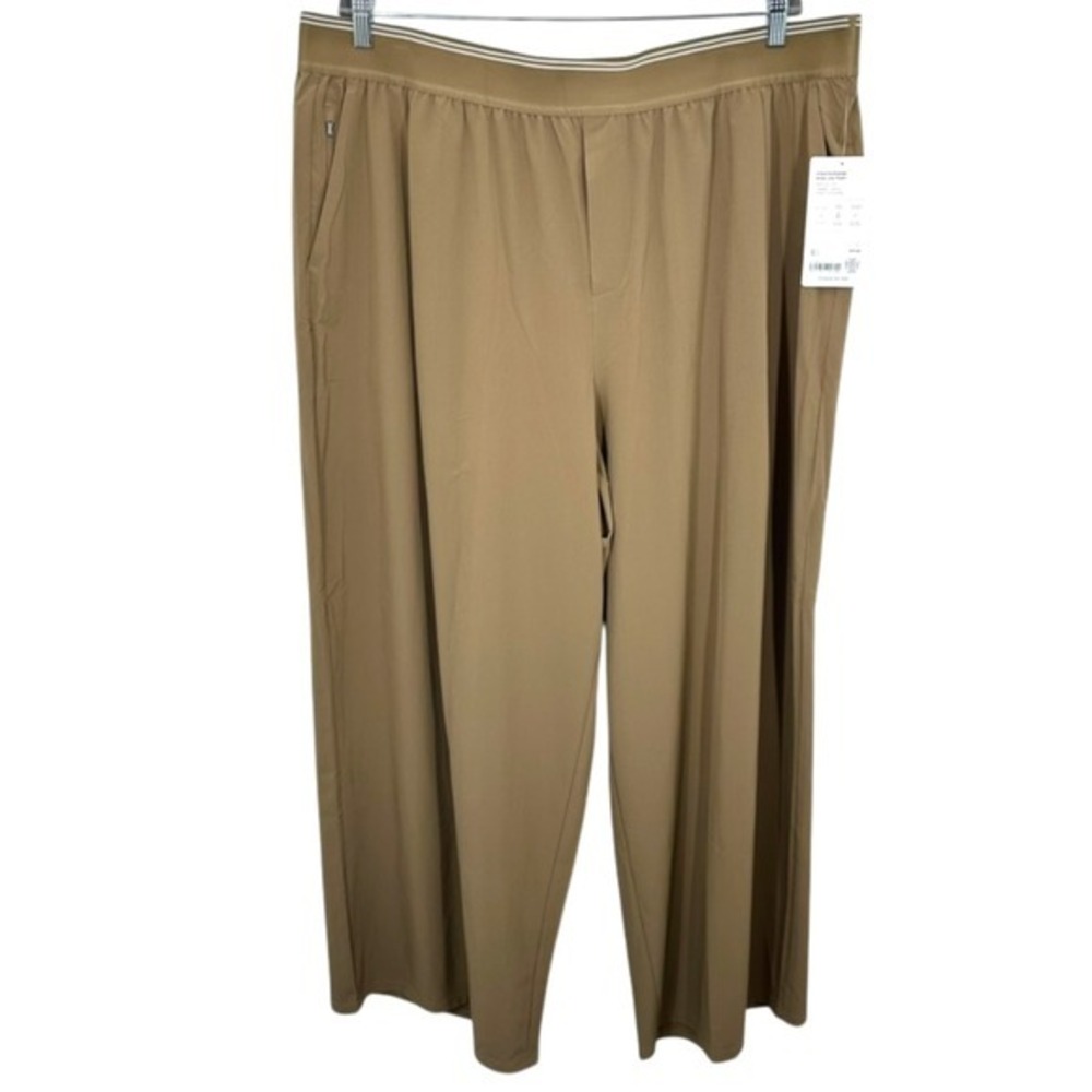 Athleta Stratosphere Wide Leg Pant Women's 2X Tan Breathable Quick Dry NWT‎